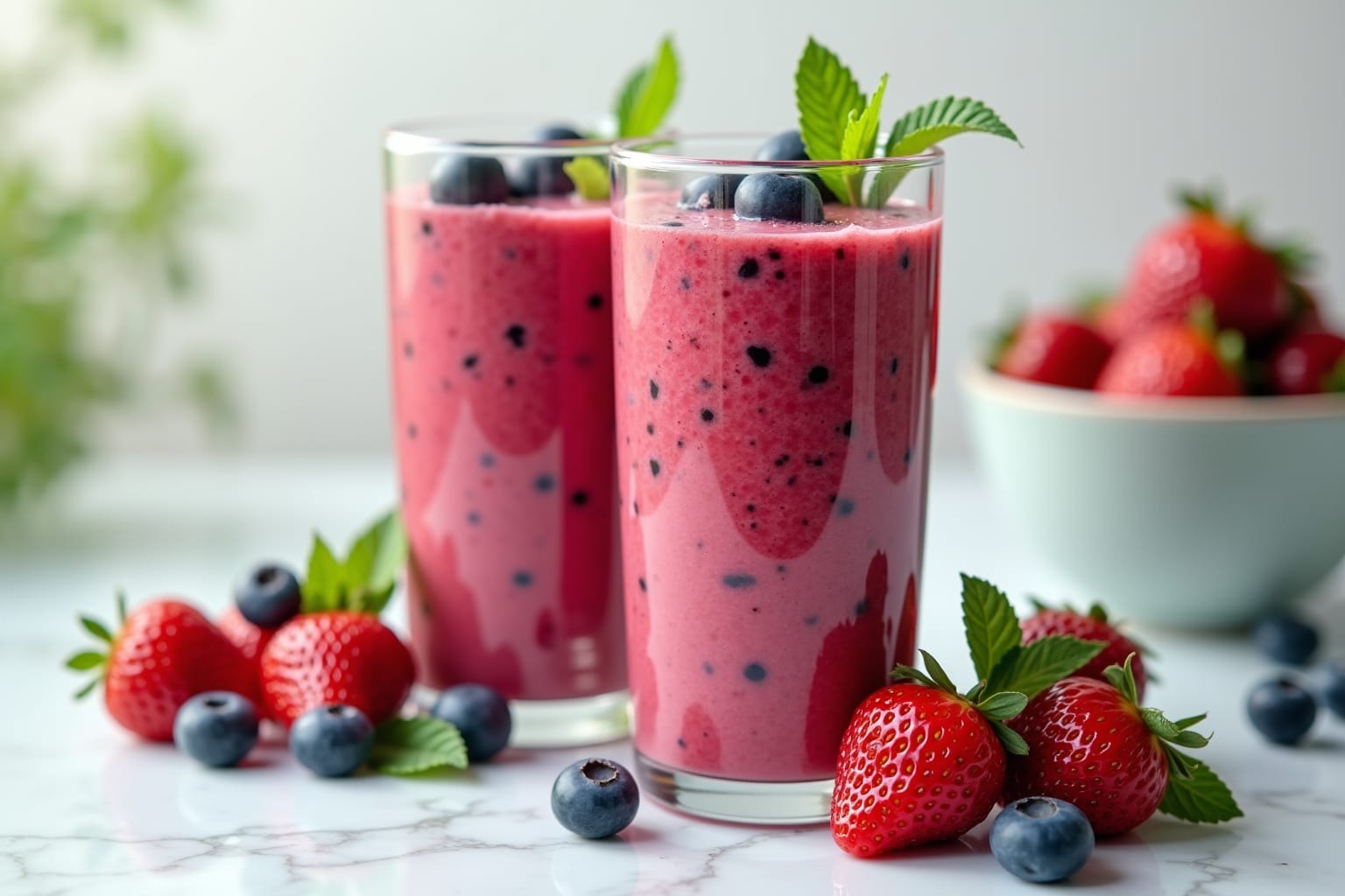 6 fruchtige Beeren Smoothies
