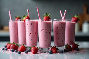 7 Ideen: beeriger Milchshake cremig