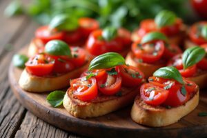 7 Bruschetta mediterran frisch Ideen