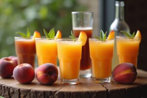 7 hausgemachte Pfirsich Drinks für jede Laune