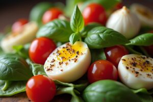 Köstliche Salate mit Mozzarella