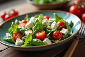 Köstliche Bunte Salate mit Feta