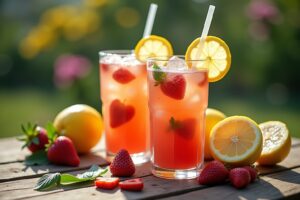 Fruchtige hausgemachte Limonaden