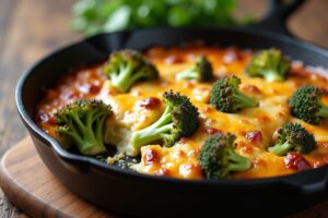 Herzhaftes Low Carb Brokkoli Gratin